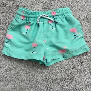 The Beaufort Bonnet Company Flamingo Print Swim Shorts